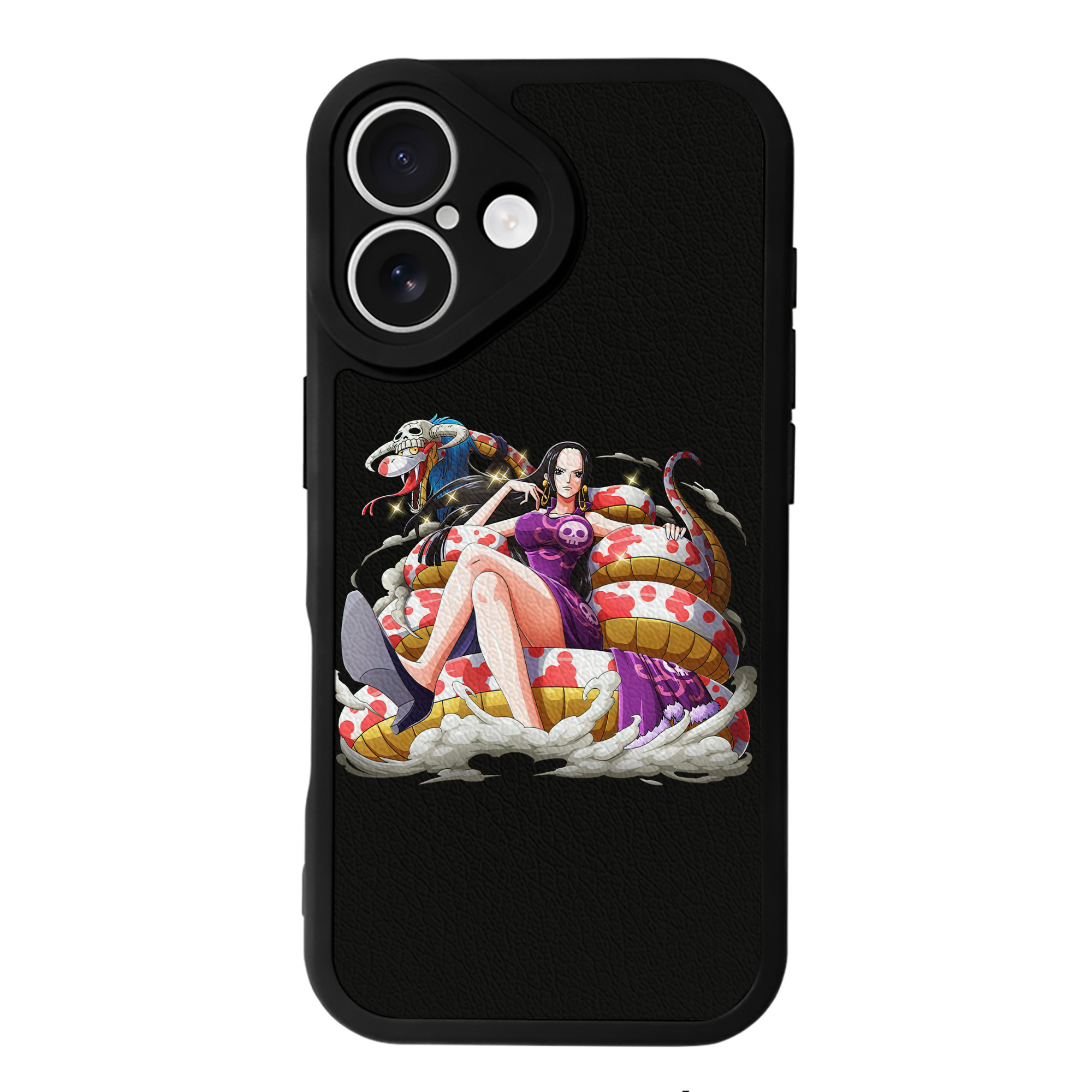 （画像用） ワンピース ボア・ハンコック ONE PIECE Boa·Hancock 【iPhone 16シリーズ対応】シリコンスマホケース（レザー調） 材質：シリコン